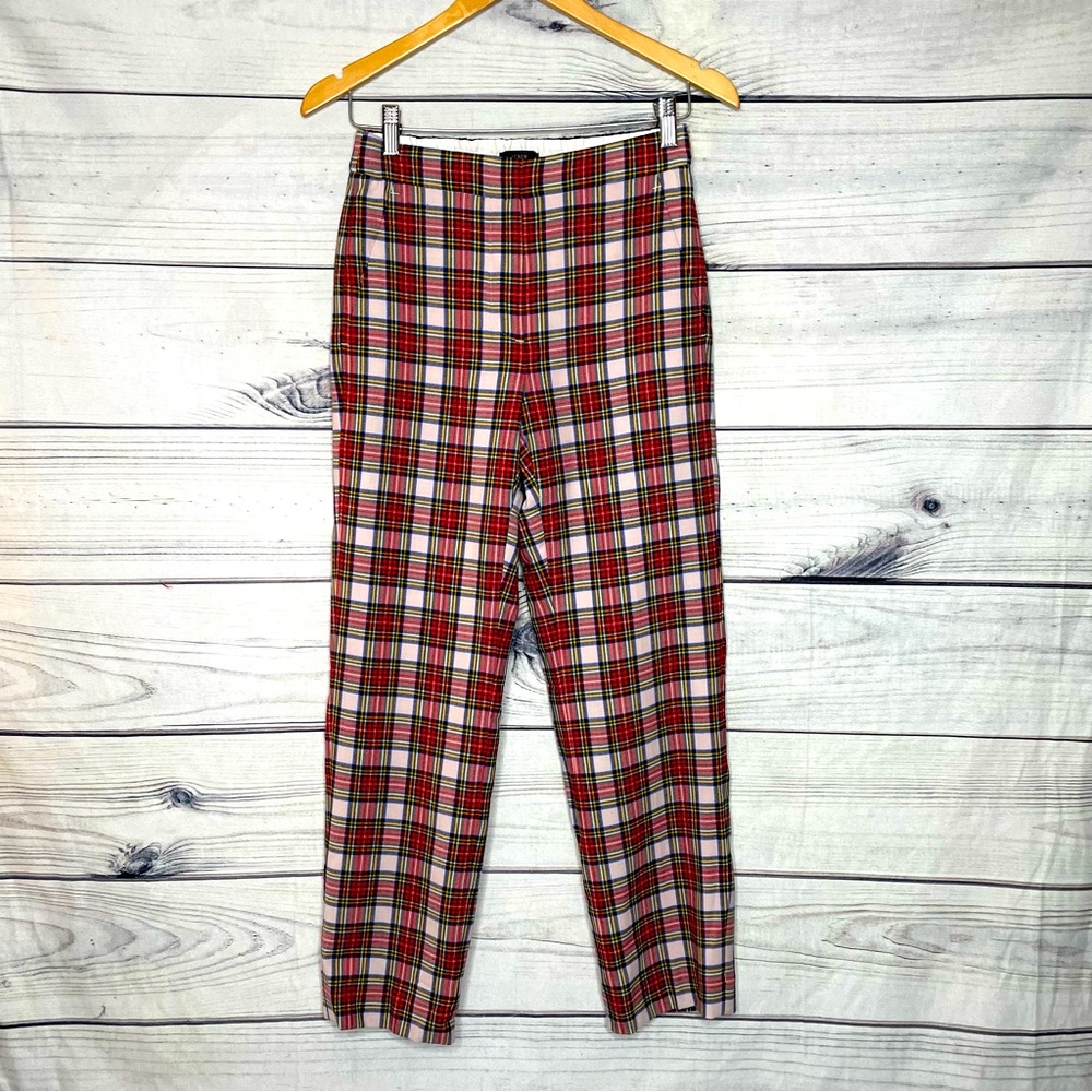 J. Crew tartan pants straight leg NWT